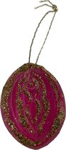 Pendentif d'arbre de Noël fou en forme de flamme / vagin. Vous pouvez l'accrocher dans le sapin de Noël comme décoration et comme objet d'art. Couleur or rose