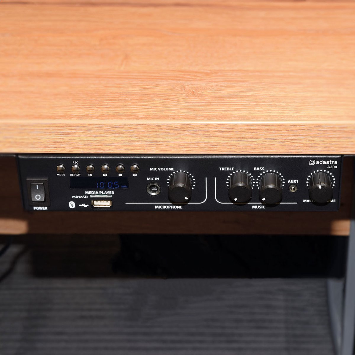 Adastra A200 Stereo Versterker 2 x 100W Met Bluetooth en Mic aansluting