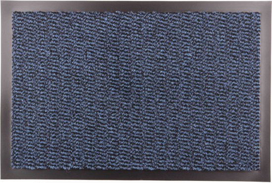 Schoonloopmat + rand 40x60 blauw (Maxi Dry)