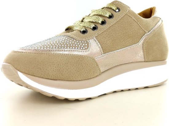 Hafjes | Modena | Sneaker met glitters | Lichtgewicht zool maat 40