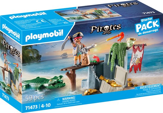 PLAYMOBIL Starter Pack Piraat met alligator - 71473