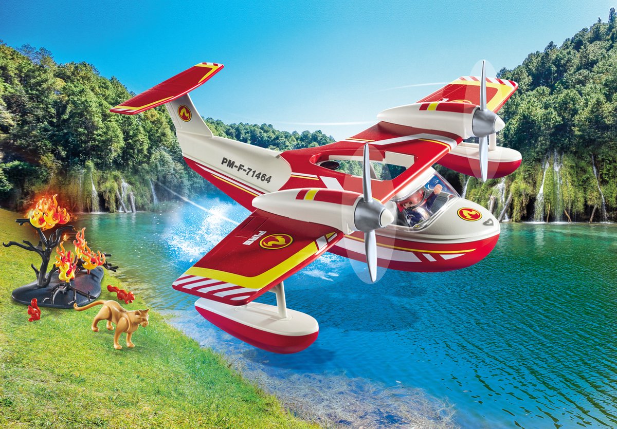 PLAYMOBIL Action Heroes Brandweervliegtuig met blusfunctie - 71463 — afbeelding 6