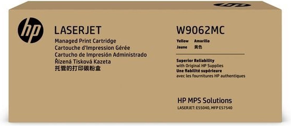 HP - LaserJet Managed - Toner Cartridge W9062MC - Geel - Compatibel met E57540c en E57540dn