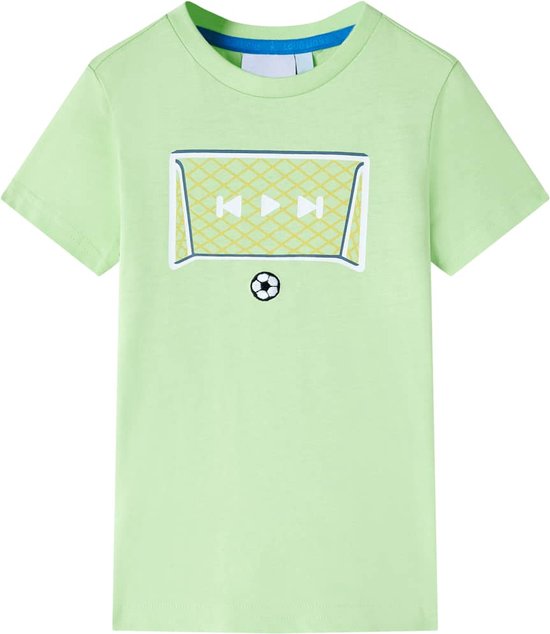 vidaXL-Kindershirt-met-doelprint-116-limoenkleurig