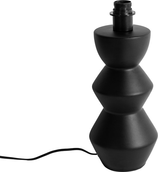 QAZQA alisia - Lampe de table Design - 1 lumière - H 41 cm - Zwart - Salon | Chambre à coucher | Cuisine