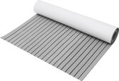 Decking Zelfklevende Bootmat - EVA Teak Foam Decking Mat - Teak Boten Vloerbedekking - Teakhouten Jachtvloeren - Teak Vloerbedekking Vloer - Wasbaar - 240*120*0.5cm - Lichtgrijs