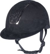 HKM Rijhelm Lady Shield Sparkle Velours - zwart - L (58-60)