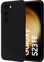 Hoesje geschikt voor Samsung Galaxy S23 FE - Liquid Back Case Cover Zwart