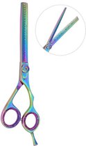 Belux Surgical Instruments / Professionele uitdunschaar - Uitdun kappersschaar - RVS - Knipschaar - Voor het knippen van haar - Kapperschaar - Rechtshandig - Multi Kleur - 15.5 cm