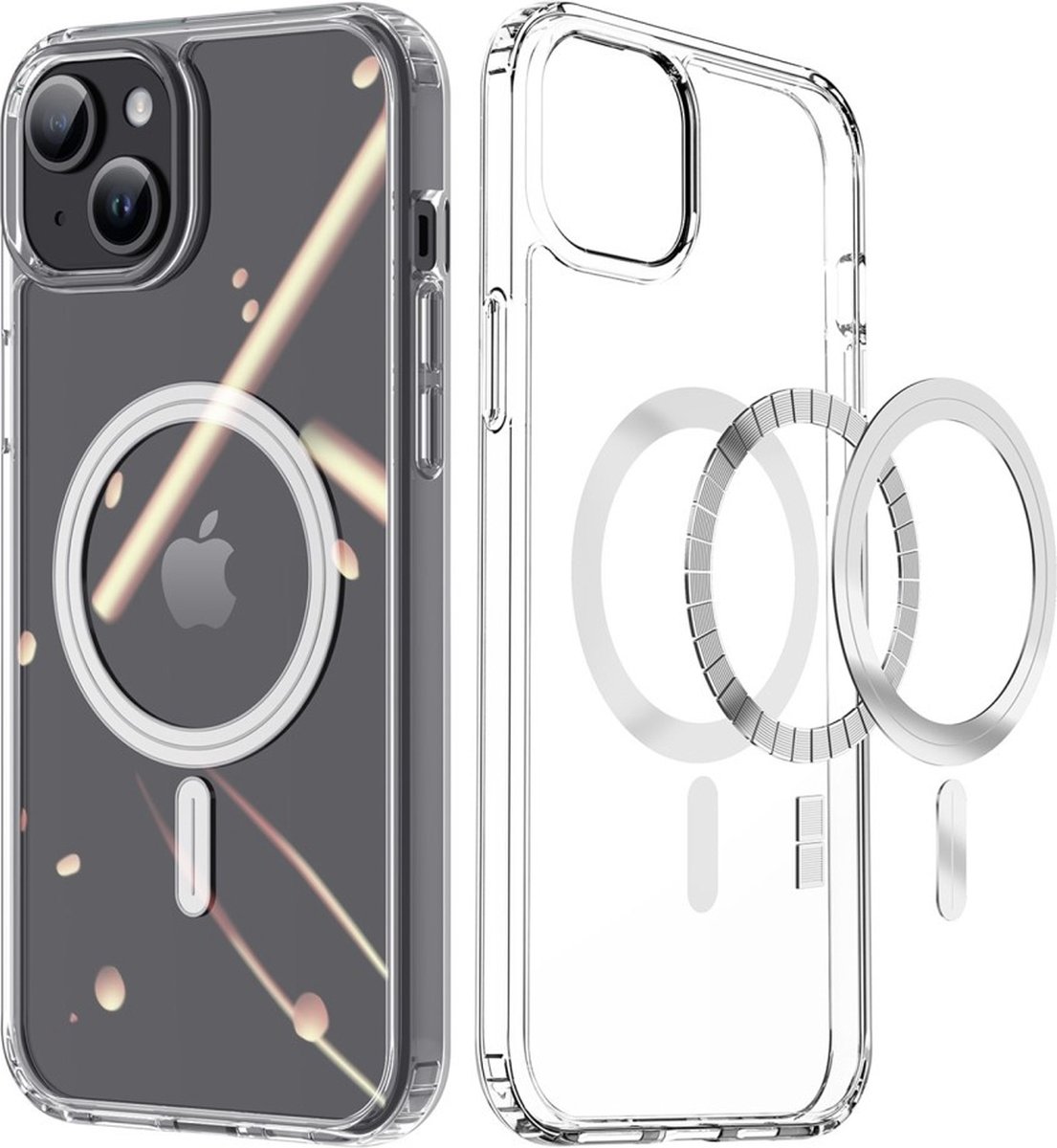 Dux Ducis - Geschikt voor iPhone 15 - magnetisch case hoesje Bayer TPU - Transparant