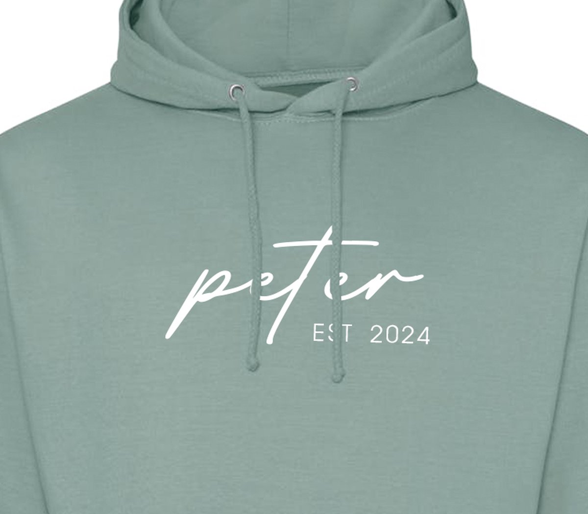 Hoodie heren met capuchon - Sweater heren capuchon - Peter cadeau - Cadeau peter - Cadeau voor peter - Peter est 2024 - Olijfgroen XL