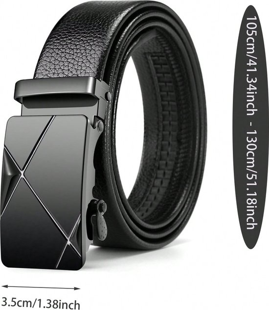 Heren riem set van 2, BULLIANT riem ratel automatische gesp leren riem voor heren verstelbaar 35mm breed met cadeauverpakking(Zwart/heilig grijs,125cm/36-42taille aanpassing Heren riem set van 2, BULLIANT riem ratel automatische gesp leren riem voor heren verstelbaar 35mm breed met cadeauverpakking(Zwart/heilig grijs,125cm/36-42taille aanpassing