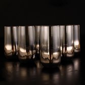 Abka Kristal - Mirror Silver - Longdrinkglas set (470 ml) - 6 stuks