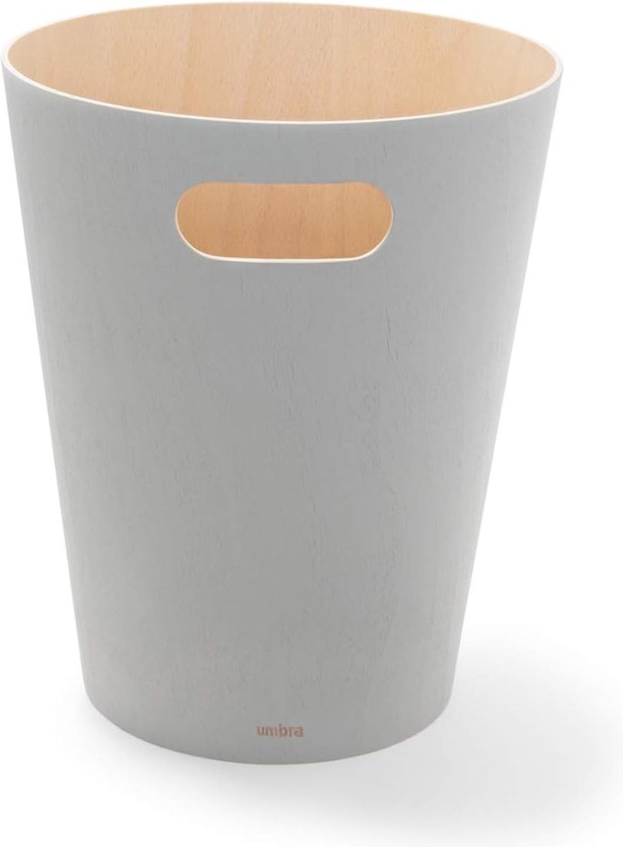 Goedkoopste Umbra Woodrow waste bin, wood, natural / gray, 23 x 23 x 28 cm