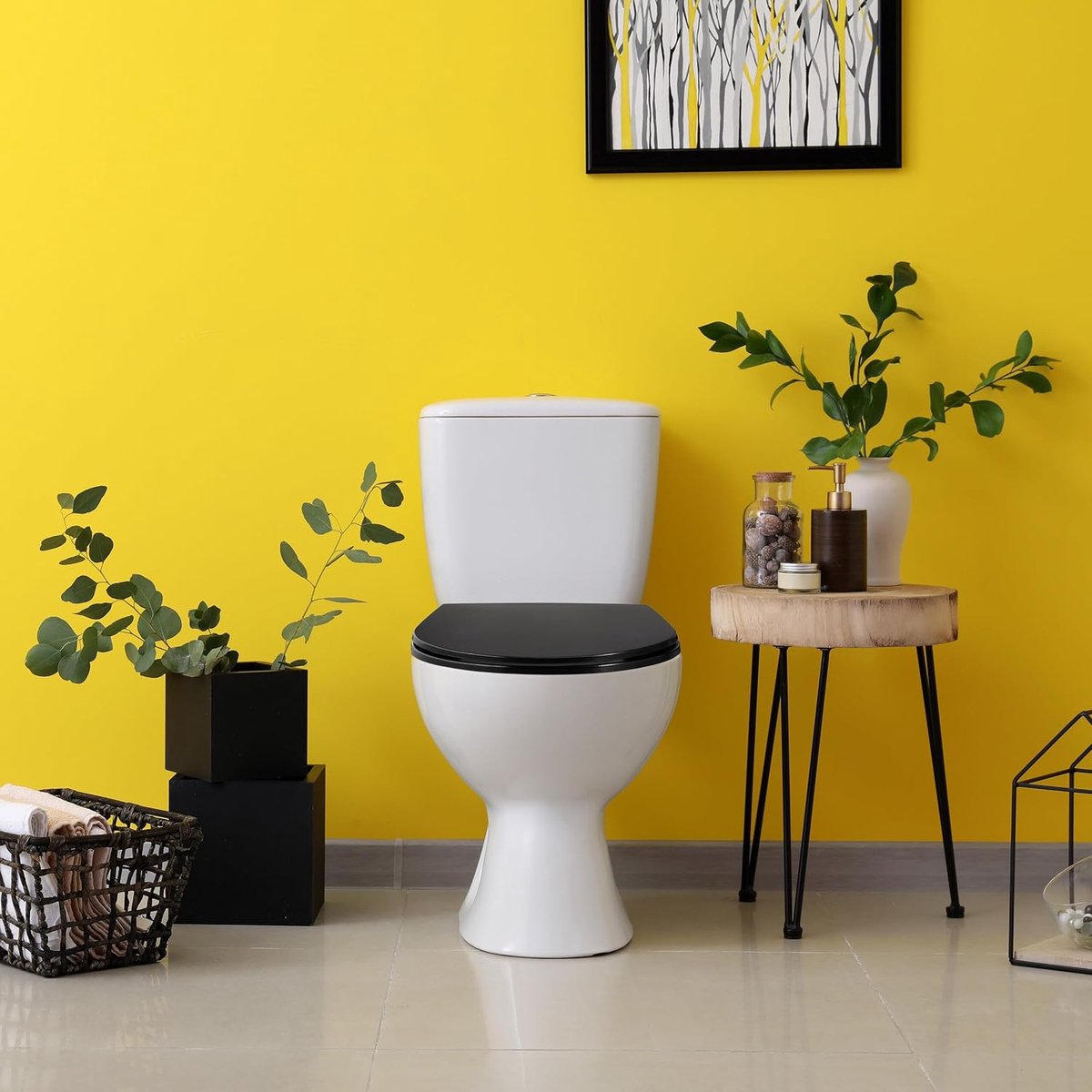 Comodo Toiletdeksel Met Softclosemechanisme & Quick Release Antibacteriele Toiletzitting In D Vorm Universele Gemaakt Van Duroplast Incl Montagetoebehoren 689414983