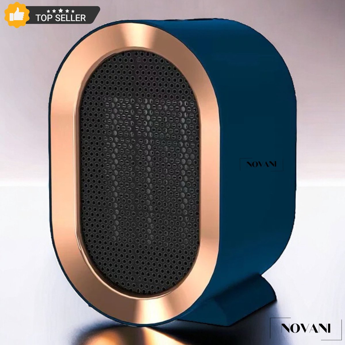 Novani - Luxe Elektrische ventilator - kachel - Verwarming - 800W/1200W - Winter - Zuinige Verwarming - Blauw