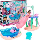 Gabby’s Poppenhuis - Kattastisch zwembad-speelset met figuren van Gabby en Meerminkat met zeemeerminstaarten die van kleur veranderen en zwembadaccessoires
