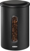 Xavax Boîte à café pour 1,3 kg de grains ou 1,5 kg de poudre, hermétique, aromatight, noir