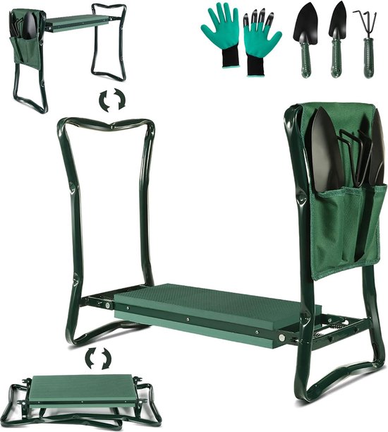 Spetebo - Tabouret De Jardin/Banc à Genouillères Avec Coffre De Rangement - Plastique Robuste, 90kg Capacity