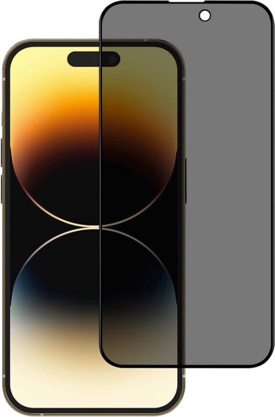Protecteur d'écran de confidentialité LuxeBass pour iPhone 15 Pro | verre trempé | protection contre les chutes jusqu'à 1 m | anti-visualisation | accessoire de téléphone