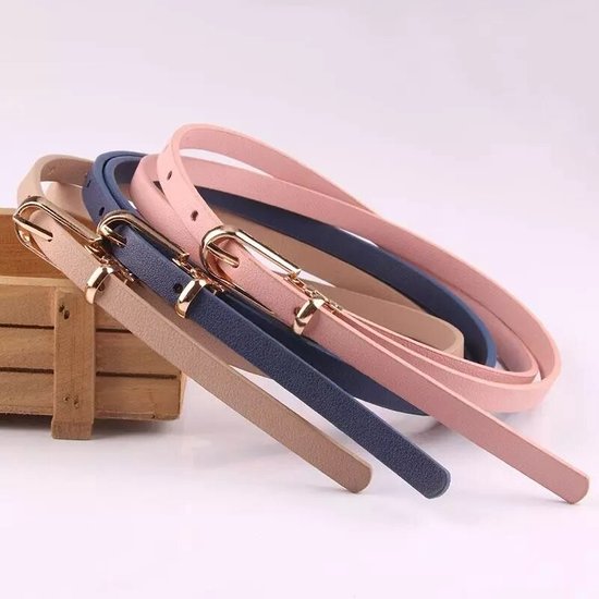 Ssiyiya 3 stks Dunne Riem Vrouwen Skinny Lederen Riemen
