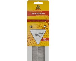 Deltafix Brievenbusborstel - grijs - kunststof - 34 x 8,3 cm - tochtafsluiter - energiebesparend