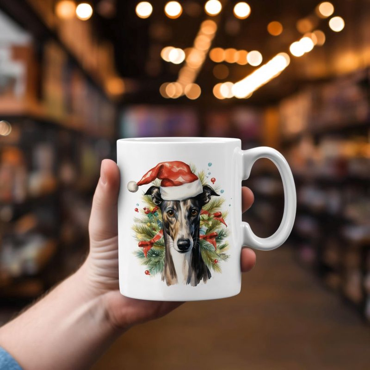 Mok Greyhound Beker cadeau voor haar of hem, kerst, verjaardag, honden liefhebber, zus, broer, vriendin, vriend, collega, moeder, vader, hond