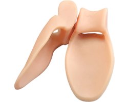 hallux valgus grote teencorrector - hallux valgus beschermer - Jicht Correctie - Teen Spreider set van 2 stuks - beige - oDaani