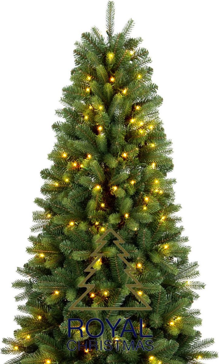 Royal Christmas -Smalle Kunstkerstboom met verlichting - Alaska Premium - 210cm met 250 LED-Lampjes – foto 3