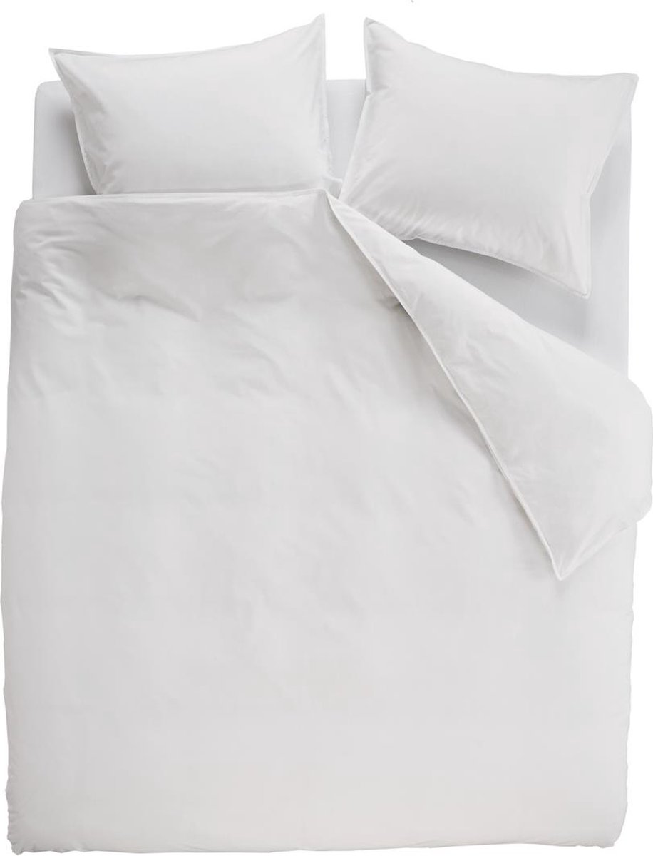 Ambiante Cotton Uni dekbedovertrek - Effen - Tweepersoons - 200x200/220 - Wit