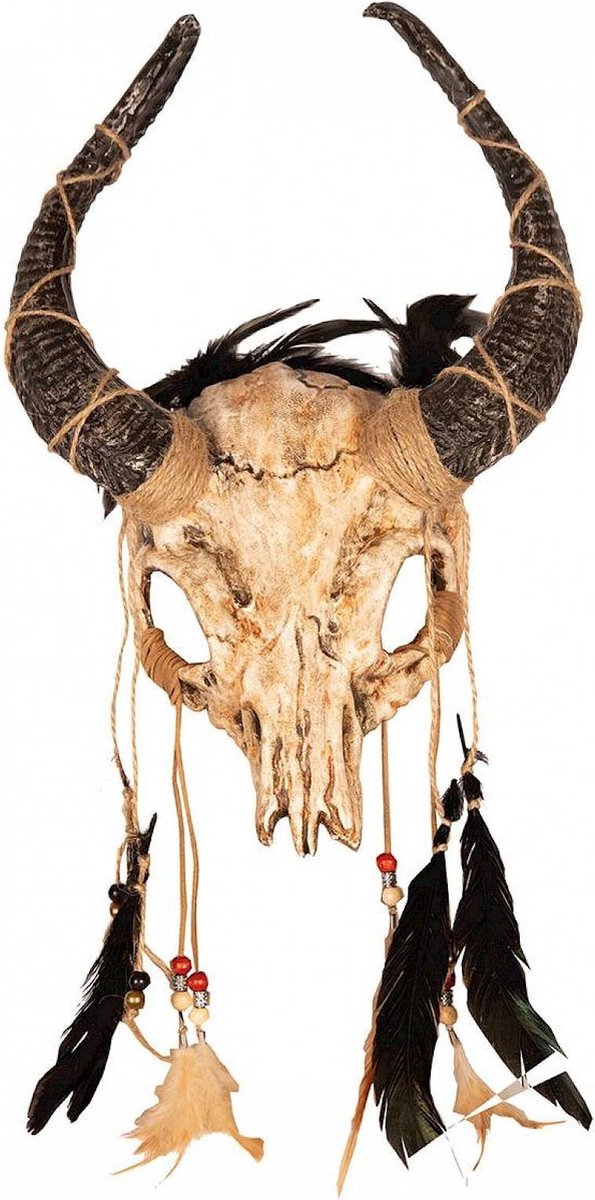 Voodoo masker schedel - Partyline