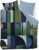 Kardol Utopia dekbedovertrek - Lits-Jumeaux - 240x200/220 - Blauw Groen