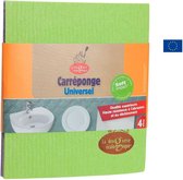 Composteerbare wasbare cellulose sponsdoek - Set van 4