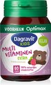 Dagravit Kids Multivitaminen Extra framboos - Vitaminen B12, C en zink, ondesteunen de weerstand - 60 kauwtabletten