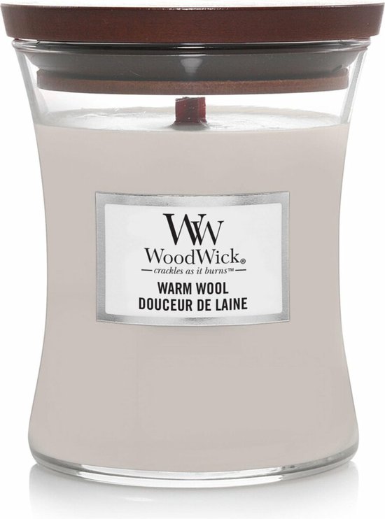 WoodWick Geurkaars Medium Warm Wool 275 gr