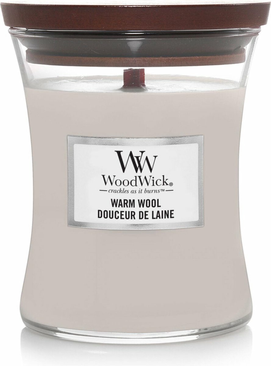 WoodWick kaars Medium Warm Wool