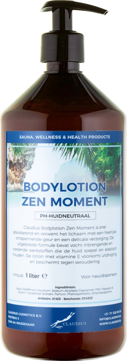 Bodylotion Zen Moment 1 Liter - met gratis pomp