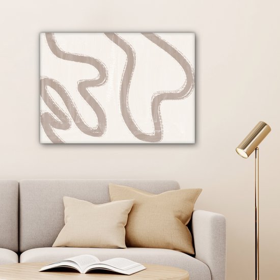 Canvas schilderij abstract 80x60 cm - Slaapkamer decoratie volwassenen - Abstracte moderne kunst schilderijen - Muurdecoratie canvasdoek - Muurdoek keuken decoratie - Foto op canvas - Keukenschilderij woondecoratie modern