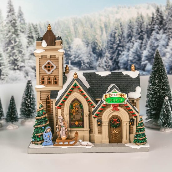 High-quality and easy in & our Lemax - Mistletoe Chapel - Lemax