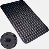 Badmat noir - Design Massage - 70 x 35 cm - Tapis de douche antidérapant anti-moisissure avec fonction massage et 140 ventouses puissantes