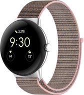 Nylon bandje - geschikt voor Google Pixel Watch 2 - zacht roze