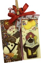 Cho-lala giftset Chocoladerepen "Van Sint" | Sinterklaas cadeautje | Chocoladecadeau | 150 gram chocolade | 2 chocoladerepen | schoencadeautje