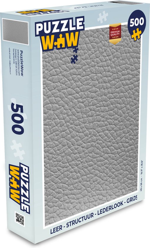 Puzzle Cuir - Structure - Aspect cuir - Grijs - Puzzle - Puzzle 500 pièces