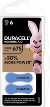 Duracell Batterij voor hoortoestel ZA675 1.45 V 6 stuk(s) 630 mAh Zink-lucht 675AC