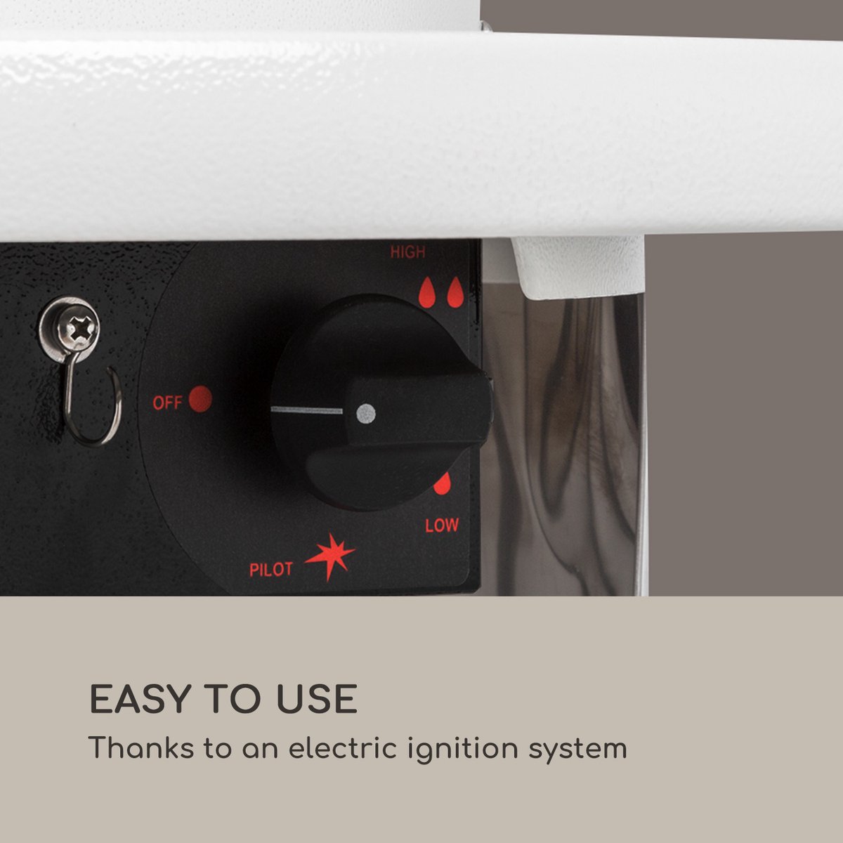 Blumfeldt Terrasverwarmer, Outdoor Gasheater, Gas Terrasheater voor Terras, Tuin & Balkon, Terrasverwarmer met elektrische Ontsteking, 360° Vlamzicht, Gasverwarming met Wielen - RVS - Op Wieltjes - Patio Heater - Buitenverwarmer – foto 8
