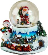 Kristmar Sneeuwbol - Snowglobe met muziek & LED - Schudbol Kerst - Kerstdecoratie - Ø11xH19 cm - Polyresin - Meerkleurig