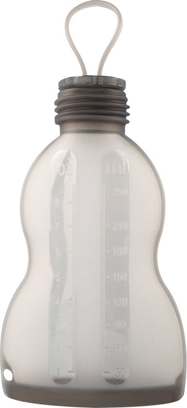 3x Siliconen Moedermelk Bewaarflesjes 250 ML - Bewaarbakje - BPA Vrij - Herbruikbaar Flesje - Merkloos