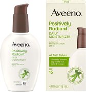 Aveeno Positively Radiant Daily Facial Moisturizer with Broad Spectrum SPF 15 - Positief stralende dagelijkse gezichtsbevochtiger met SPF 15 - Zonnebrandcrème 118ml
