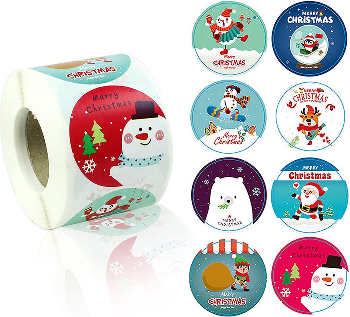 Kerstmuts Stickers Roll, Zelfklevende Kerststickers