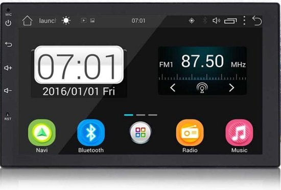 Autoradio | 7'' | Android | 2DIN | GPS | Achteruitrijcamera | Navigatie |  Bluetooth |... | bol.com